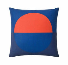 Load image into Gallery viewer, 2x Ikea Majalotta Cushion Cover 100% Cotton Blue Red Reversible, 50x50cm