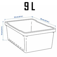 Load image into Gallery viewer, 2x Ikea UPPSNOFSAD Storage Box, Space Saver Garage Store room Black 2 pieces