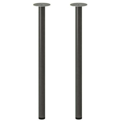 2x Ikea ADILS Steel Table Legs Only 70cm, [Dark grey]