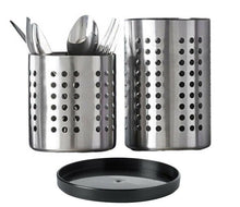 Load image into Gallery viewer, Ikea ORDNING Stainless Steel Cutlery Stand Kitchen Utensil Drainer