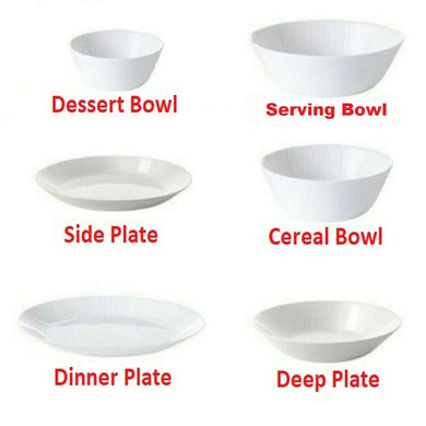 Ikea OFTAST White Plates And Bowls, Make Your Own Set