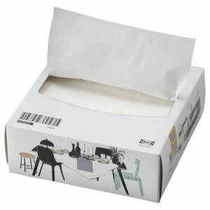 Ikea FAMILJ Two-Ply Paper Napkin, White 16x32cm [100 in Box]