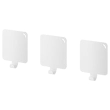 Load image into Gallery viewer, Ikea PLUTT Hooks, Self-Strong Adhesive Easy Wall Attach [White 3pack]