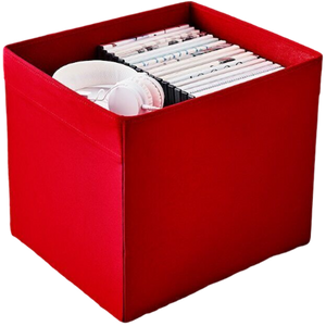 4x Ikea DRONA Box, Fit KALLAX Unit, Shelf Storage, Storeroom Organiser Red,