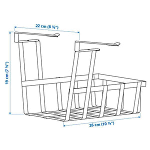 2x Ikea PALYCKE Clip on Basket Under Shelf Hanging Storage Metal Organizer