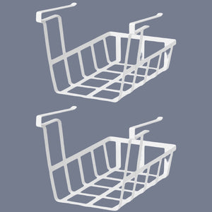 2x Ikea PALYCKE Clip on Basket Under Shelf Hanging Storage Metal Organizer