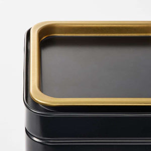 2x Ikea BLOMNING Coffee / tea caddies tin decorative metal tin, black /gold