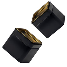 Load image into Gallery viewer, 2x Ikea BLOMNING Coffee / tea caddies tin decorative metal tin, black /gold