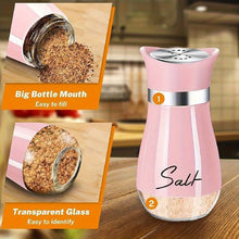 Load image into Gallery viewer, 2pcs New Lovely Salt And Pepper Shakers Pots Dispensers Cruet Jars Set, Pink