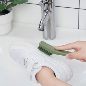 New Ikea PEPPRIG Shoe Shin Brush With Scraper, 2 in 1, Green/Yellow *Free P&P