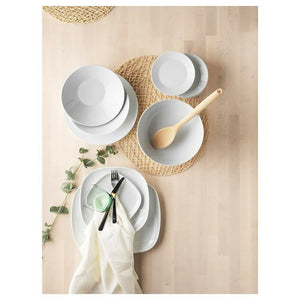 4x Ikea 365+ Dinner Plate, Porcelain, White Dia 27cm