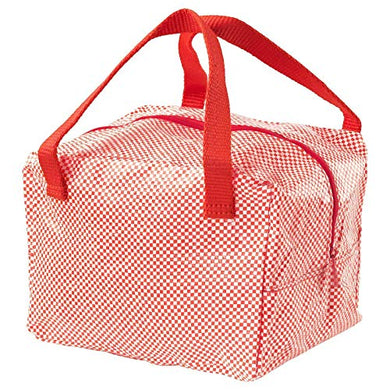 New IKEA 365+ Work School Picnic Zipper Lunch Bag, Red 22x17x16cm