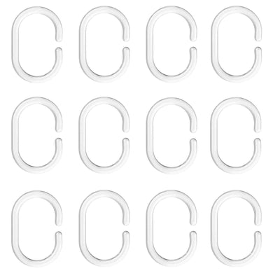 Ikea RINGSJON Heavy Duty Shower Curtain Rings Only, Transparent [12in1pack]