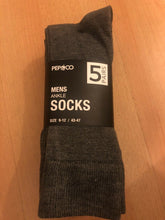 Load image into Gallery viewer, New Pep&amp;Co Pack of 5 Pairs Mens Trainer Sports Long Socks Size 9-12 / 43-47