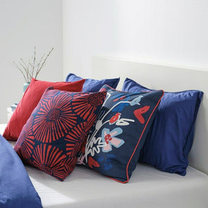 Ikea STJARNTULPAN Cushion Cover, Dark Blue/Red 50x50cm [1in1pack]