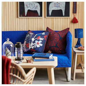 Ikea STJARNTULPAN Cushion Cover, Dark Blue/Red 50x50cm [1in1pack]