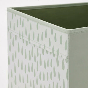 2x Ikea DRONA Storage Box, Fits Kallax, Pattern, White/Light Green,