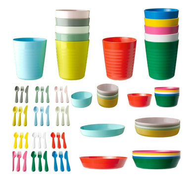 Ikea Kalas Plastic Pastel Plates Mugs Cups Bowls & Cutlery Choose from 4 Options