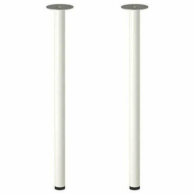 2x Ikea ADILS Steel Table Legs Only 70cm, [White]
