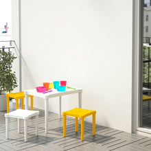 Load image into Gallery viewer, 2x Ikea Children, UTTER children&#39;s can use as stool or table, in/outdoor/yellow