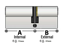 Load image into Gallery viewer, 44/55 Used Euro Profile 6 Pin Door Lock Cylinder Barrel for uPVC Aluminium