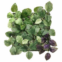 Load image into Gallery viewer, 4x Ikea Artificial Wall Mounted Plant, Decoration, Green/Lilac 26x26cm