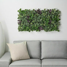 Load image into Gallery viewer, 4x Ikea Artificial Wall Mounted Plant, Decoration, Green/Lilac 26x26cm