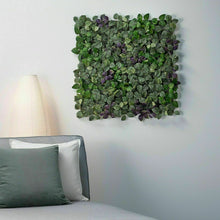 Load image into Gallery viewer, 2x Ikea Artificial Wall Mounted Plant, Decoration, Green/Lilac 26x26cm