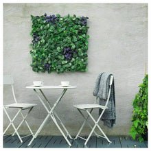 Load image into Gallery viewer, 4x Ikea Artificial Wall Mounted Plant, Decoration, Green/Lilac 26x26cm