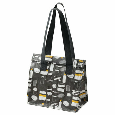 Ikea FLADDRIG Lunch bag, patterned grey 25x16x27cm