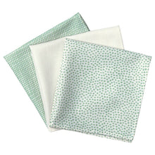 Load image into Gallery viewer, Ikea KLAMMIG Washcloth, Green/White, 3 In Pack FREE DELIVERY