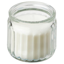 Load image into Gallery viewer, 4x Ikea ADLAD Scented Candle in Glass Scandinavian Woods/White 12hr