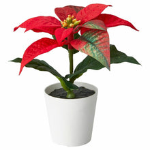 Load image into Gallery viewer, Ikea FEJKA Artificial Christmas Potted Plant, In/Outdoor, Poinsettia red 6cm