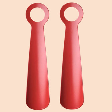 2x Ikea SNOSKYFFEL Shoehorn, metal, bright red, 18cm