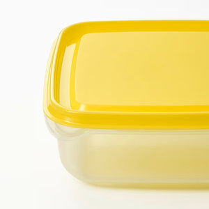 Ikea Pruta Transparent Yellow Food Containers Heavy Duty [3in1pack]