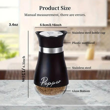 Load image into Gallery viewer, 2pcs New Lovely Salt And Pepper Shakers Pots Dispensers Cruet Jars Set, Black