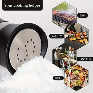 2pcs New Lovely Salt And Pepper Shakers Pots Dispensers Cruet Jars Set, Black