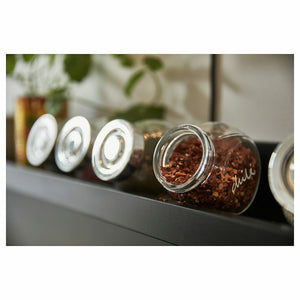 Ikea RAJTAN Herbs Spices Jars 4pack Glass Aluminium For Kitchen Storage
