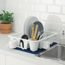 Load image into Gallery viewer, Flundra Kitchen Dish Drainer Plastic White Plate Cutlery Holder Rack *Brand Ikea*