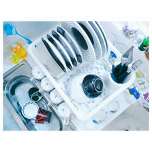 Load image into Gallery viewer, Flundra Kitchen Dish Drainer Plastic White Plate Cutlery Holder Rack *Brand Ikea*